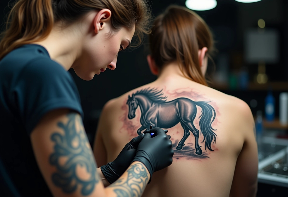 tatouage cheval