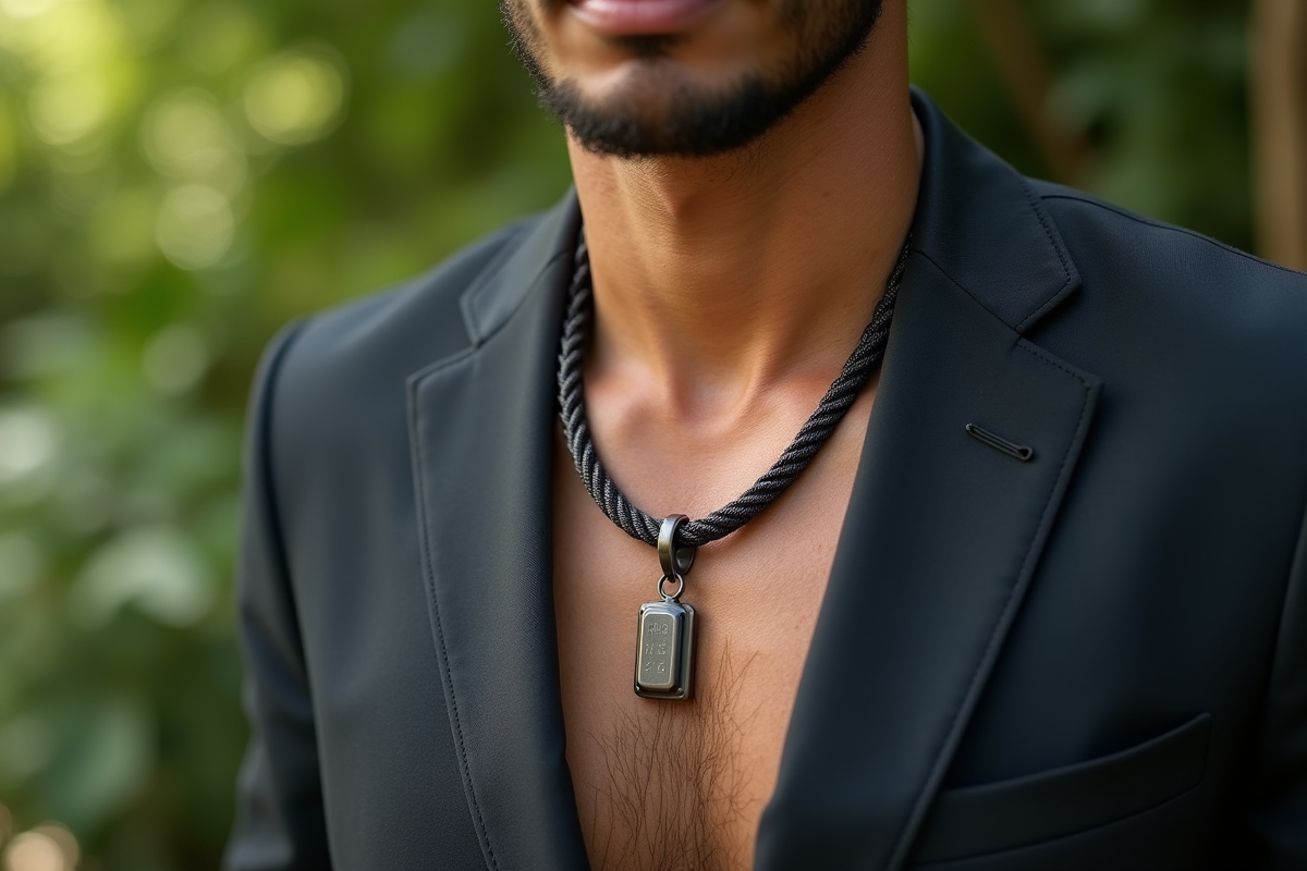 collier homme